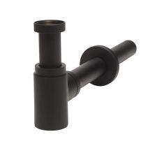 Siphon de lavabo design en laiton chromé noir - WIRQUIN