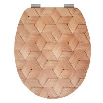 Abattant WC fibres de bois MDF Diplomat décor osier - WIRQUIN