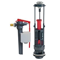 Mécanisme wc double poussoir à étrier avec robinet flotteur - WIRQUIN