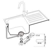 Siphon déporté Neo Air pour évier 1 bac blanc - WIRQUIN