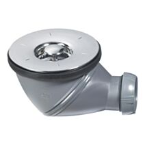 Bonde de douche James pour receveur grille ABS chromé Ø90mm gris - WIRQUIN