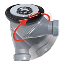 Bonde de douche James pour receveur grille ABS chromé Ø60mm gris - WIRQUIN