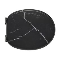 Abattant WC fibre de bois MDF Woody décor marbre noir - WIRQUIN