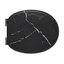 Abattant WC fibre de bois MDF Woody décor marbre noir - WIRQUIN