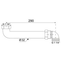 Tubulure de raccordement lavabo gain de place - WIRQUIN