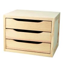 Bloc 3 tiroirs en pin massif 39x29,5x30cm - SERVARY
