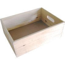 Caisse de rangement en pin massif 40x30x15cm