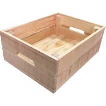 Caisse de rangement Créabox pin brut 40x30x15cm - SERVARY