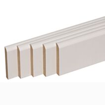 Lot 5 plinthes revêtues 200 x 9,6 cm blanc