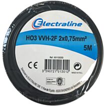 Cour.Film HO3 VVH2-F 2X0.75mm² Noir 5M