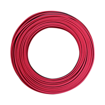 1/2 touret CABLE HIFI 2X0.75mm² N/Rouge 250M