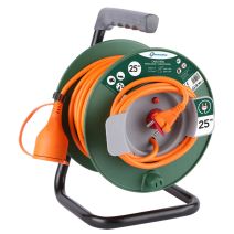 Enrouleur câble de jardin 20m HO5 VV-F 2X1,5mm² - ELECTRALINE