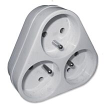 Fiche 3 prises Triplite 2P+T 16A Blanc
