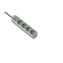 Bloc multiprise Prima 4 prises 1,5m vert avec interrupteur - ELECTRALINE