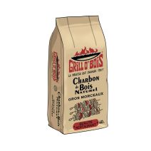 Charbon de bois "qualité restaurant" 40L - GRILL O'BOIS