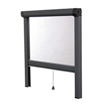 Moustiquaire enroulable fenêtre alu gris 100x160cm