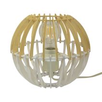 Lampe coblence bois naturel blanc
