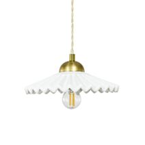 Suspension Babouchka céramique blanche Ø21,5cm H.9,5–159,5cm - C-CREATION