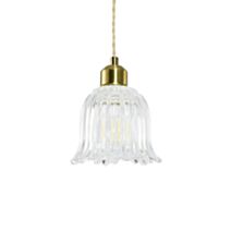 Suspension Avelle verre transparent Ø15cm - C-CREATION