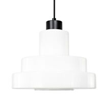 Suspension Foza verre blanc Ø27,5cm H.20–120cm - C-CREATION