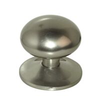 Bouton sur rosace aluminium finition inox