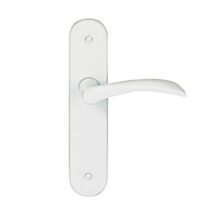 Poignées de porte bec de cane Azur aluminium laqué blanc - CHRISLIGNE