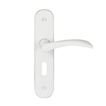 Poignées de porte clé Azur aluminium laqué blanc - CHRISLIGNE