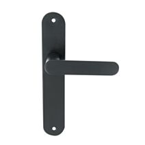 Poignées de porte + plaque Meudon bec de cane noir mat - CHRISLIGNE