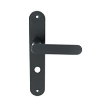 Poignées de porte + plaque Meudon condamnation noir mat - CHRISLIGNE