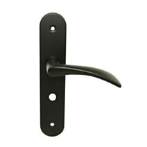 Poignées porte + plaque Azur condamnation noir mat 165mm - CHRISLIGNE