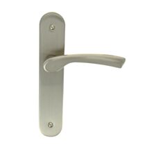 Poignées porte + plaque Océane bec de cane nickel 165mm - CHRISLIGNE