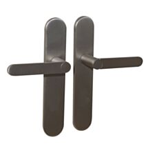 2 poignées de porte Meudon-k sans trou aluminium satiné