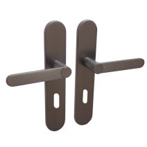 2 poignées de porte Meudon-k trou de clé aluminium canon de fusil 
