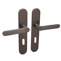 2 poignées de porte Meudon-k trou de clé aluminium canon de fusil