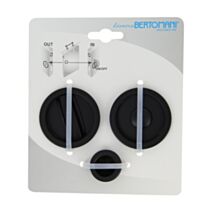 Kit poignées rond à encastrer porte à galandage zamak noir - LINEA BERTOMANI