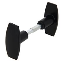 2 boutons aluminium noir mat - LINEA BERTOMANI