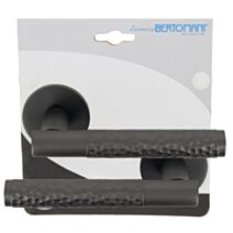 2 Poignées de porte Impact aluminium brillant Ø52x135mm gris foncé - LINEA BERTOMANI