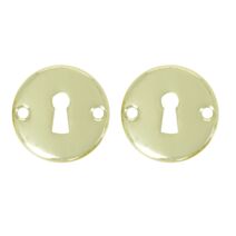 Rosace clé ronde laiton poli verni x2 - LINEA BERTOMANI