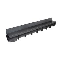 Caniveau à fente 1000x120x110mm + 2 couvercles à emboîter - INTERPLAST