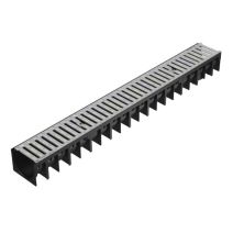 Caniveau polypropylène 100x12x9,2cm + grille acier galvanisé - FITT