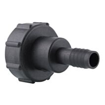 Raccord cuve IBC F2’’ S60 ×6 sortie droite cannelée Ø19 mm - INTERPLAST