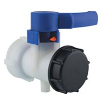 Vanne pour cuve IBC fixation par écrou solidaire F2’’ S60 ×6 - INTERPLAST