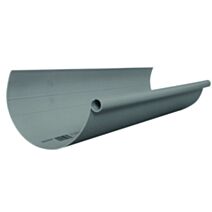 Gouttière PVC Développement 25cm gris 4m - INTERPLAST