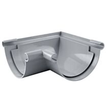 Angle gouttière 90° universel pvc 25 gris à coller - INTERPLAST