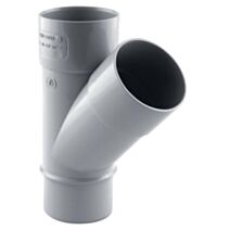 culotte gouttière 45° mf pvc 50 gris - INTERPLAST