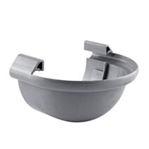 fond gouttière bombé universel pvc 25 gris à coller - INTERPLAST