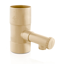 Collecteur récupérateur d’eau de pluie pour tuyau Ø80mm sable - INTERPLAST