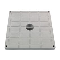 Couvercle de regard Polypropylène 20x20cm Gris - INTERPLAST