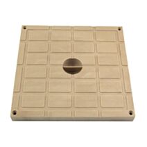 Tampon léger 20x20cm sable polypropylène - INTERPLAST