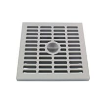 Grille évacuation eau de pluie polypro. 20x20cm Gris - INTERPLAST